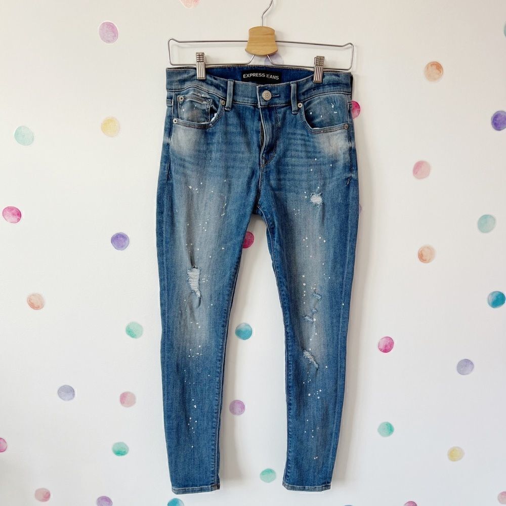 Express Destroyed Jean Leggings 